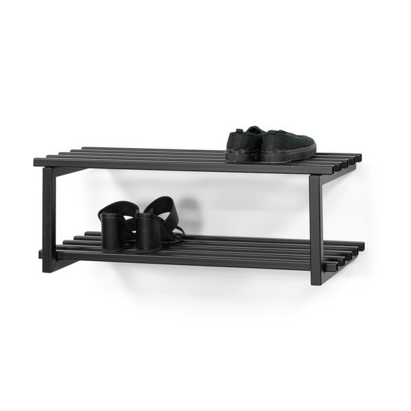 Čierna kovová závesná skrinka na topánky 71x26x34 cm Marco – Spinder Design