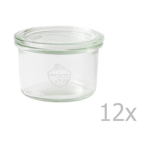 Sada 12 zaváracích pohárov Weck Sturz, 200 ml