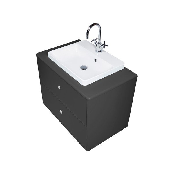 Antracitovosivá závesná skrinka s umývadlom bez batérie 80x62 cm Color Bath – Tom Tailor-image-3