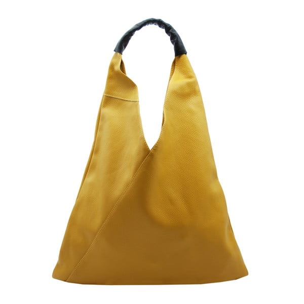 Žltá kabelka z pravej kože Andrea Cardone Panna
