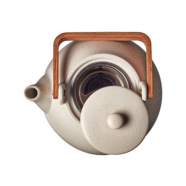 Krémovobiela matná kameninová kanvička na čaj Bitz Basics, 1,2 l-image-4