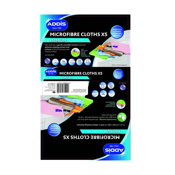 Handričky v súprave 5 ks z mikrovlákna – Addis-image-2