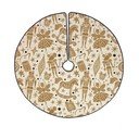 Bavlnený koberec pod vianočný stromček Butter Kings Golden Nut Cracker, ø 130 cm