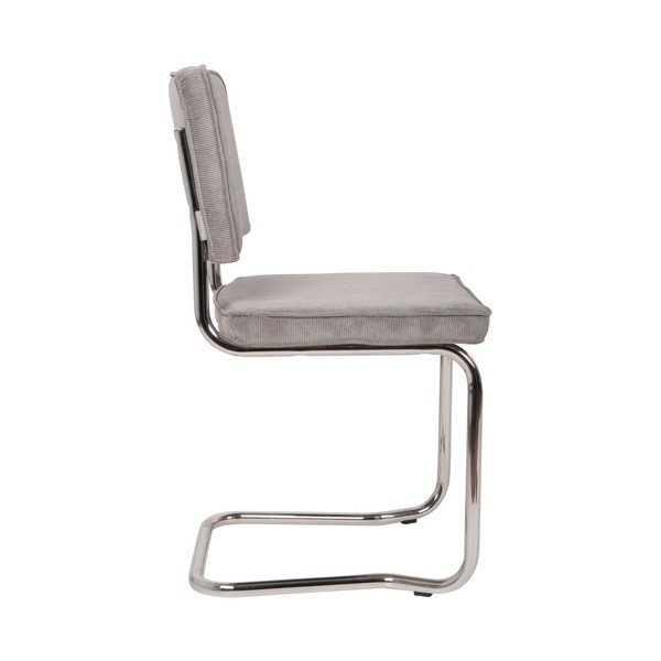 Sivé čalúnené hojdacie jedálenské stoličky v súprave 2 ks Ridge Kink Rib – Zuiver-image-3