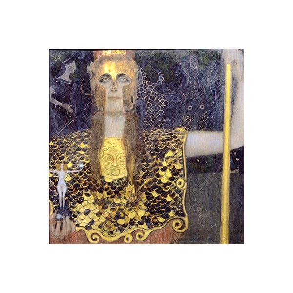 Reprodukcia obrazu Gustav Klimt - Pallas Athene, 30 x 30 cm