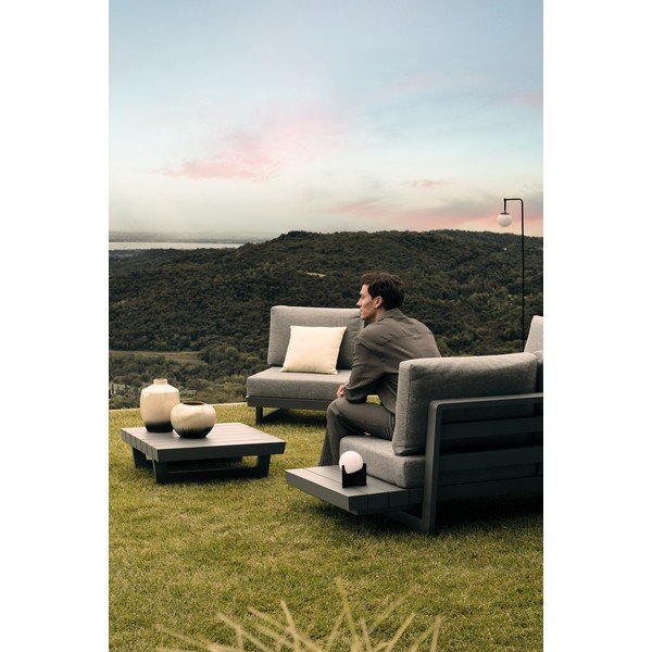 Čierna kovová LED stolová lampa so stmievačom s plastovým tienidlom (výška  16 cm) Cardamom – Bizzotto-image-1