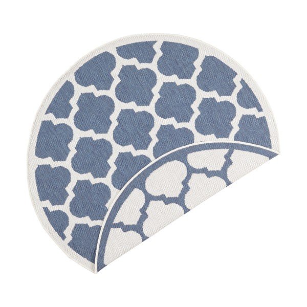 Modro-krémový vonkajší koberec NORTHRUGS Palermo, ⌀ 200 cm-image-2
