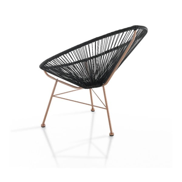 Čierne záhradné kreslo z umelého ratanu Numana – Tomasucci-image-2