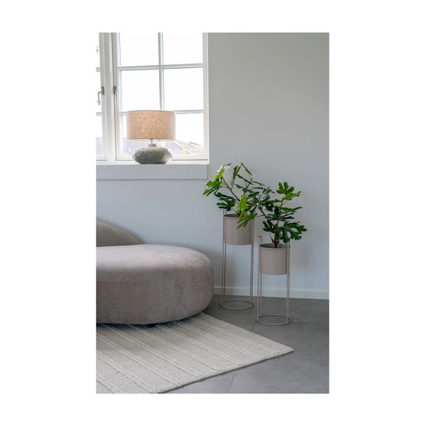 Khaki keramická stolová lampa s textilným tienidlom (výška  44 cm) Oldham – House Nordic-image-1