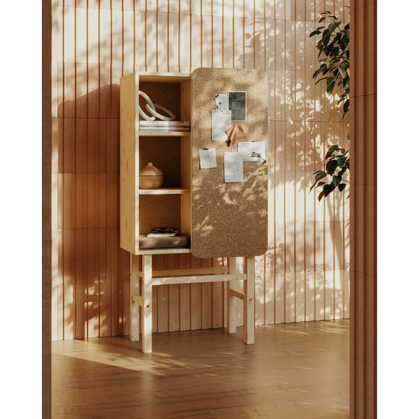 Knižnica z borovicového dreva s nástenkou Karup Design Slide-image-1