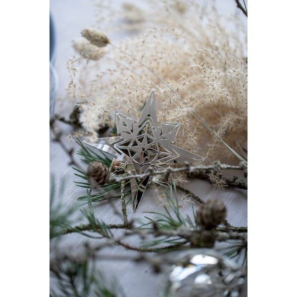 Závesná vianočná dekorácia v striebornej farbe Kähler Design Christmas Angel-image-1