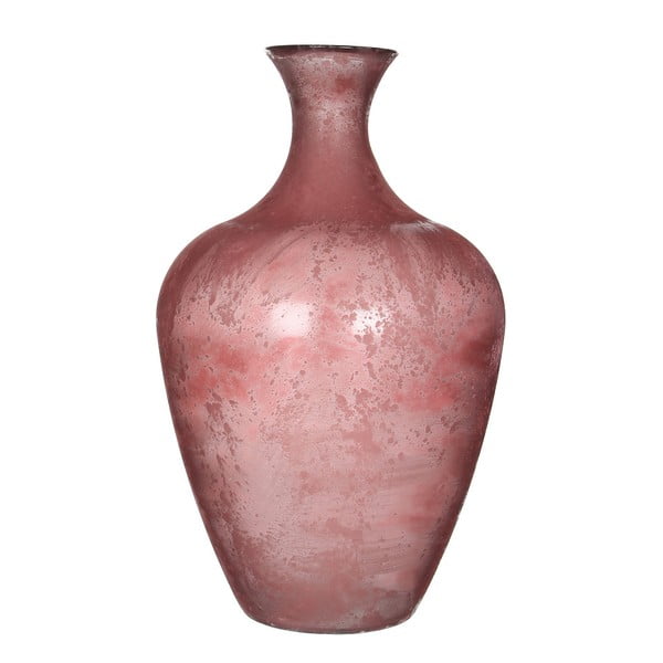 Ružová sklenená váza Mica Olivier, 65 x 40 cm
