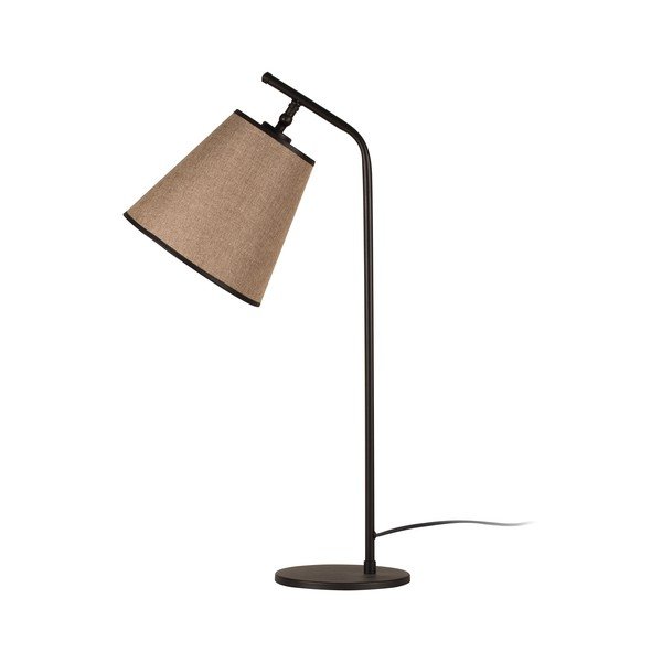 Čierna stolová lampa s béžovým tienidlom Don-image-1