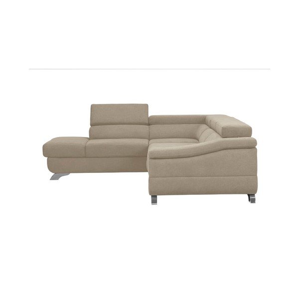 Hnedosivá rozkladacia rohová pohovka so zamatovým poťahom Windsor & Co Sofas Gamma, ľavý roh-image-3