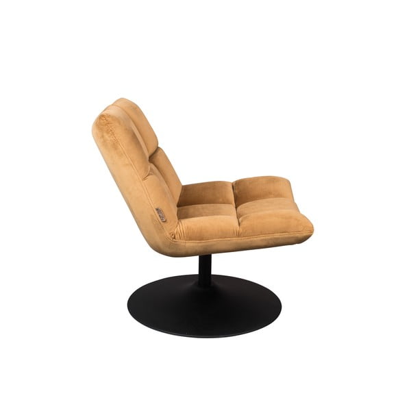 Zamatové kreslo v horčicovej farbe Bar – Dutchbone-image-3