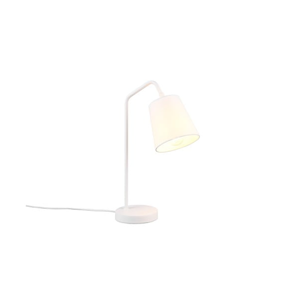 Biela stolová lampa s textilným tienidlom (výška 45 cm) Buddy – Reality-image-3