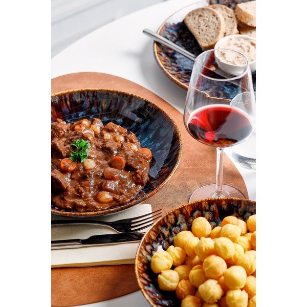 Hnedý hlboký  porcelánový tanier ø 26 cm Resto – BonBistro-image-1