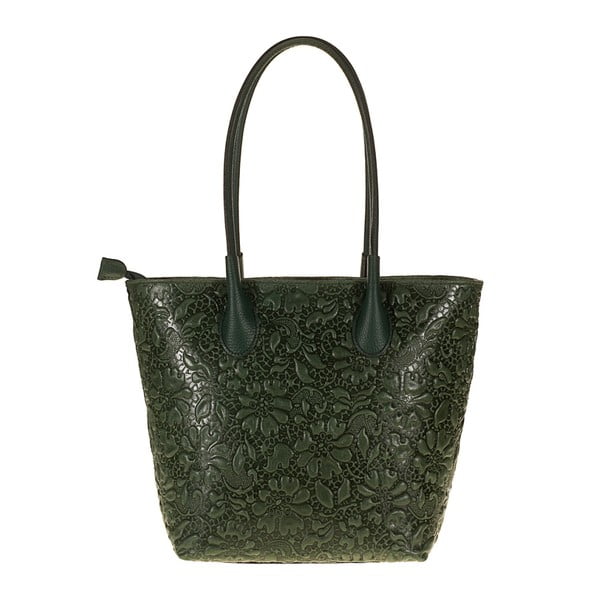 Zelená kožená kabelka Giulia Bags Viola
