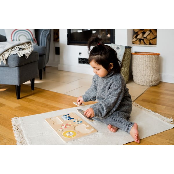 Drevené vkladacie puzzle (počet dielikov 6) Safari – Kindsgut-image-2