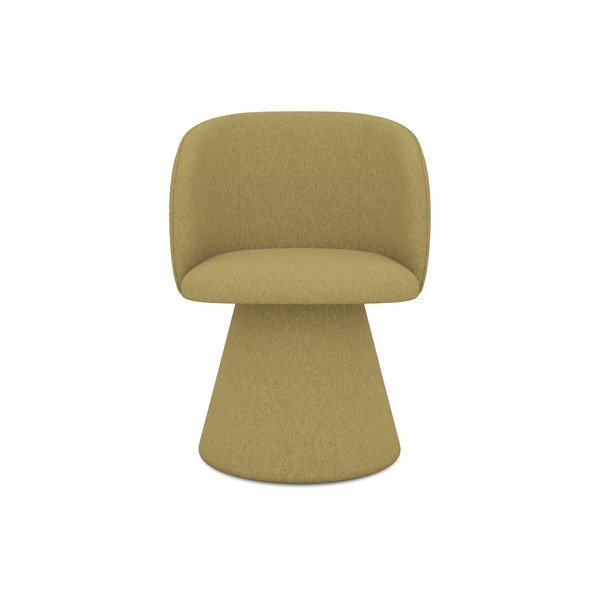 Čalúnené jedálenské kreslo v horčicovej farbe Maia – Makamii-image-1