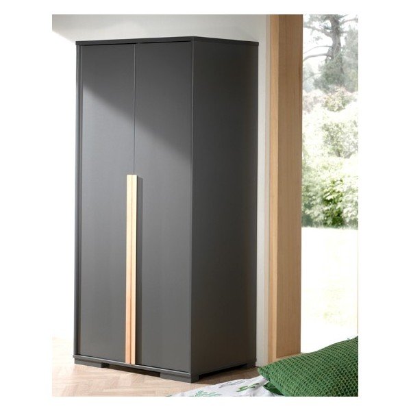 Tmavosivá detská šatníková skriňa 98x195 cm London – Vipack-image-1