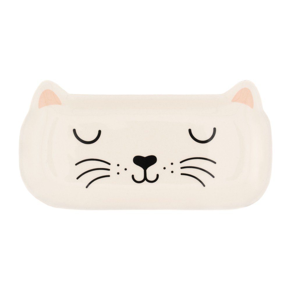 E-shop Keramická dekoratívna tácka 17,5x9 cm Cat – Sass & Belle