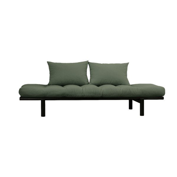 Pohovka so zeleným poťahom Karup Design Pace Black/Olive Green