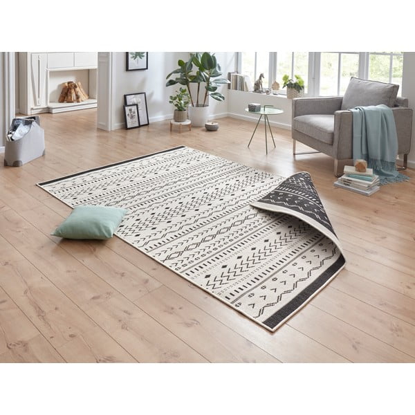 Čierno-krémový vonkajší koberec NORTHRUGS Kuba, 290 x 200 cm-image-4