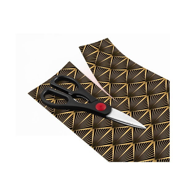 Dekoratívna tapeta na nábytok v čierno-zlatej farbe Ambiance Draka-image-2