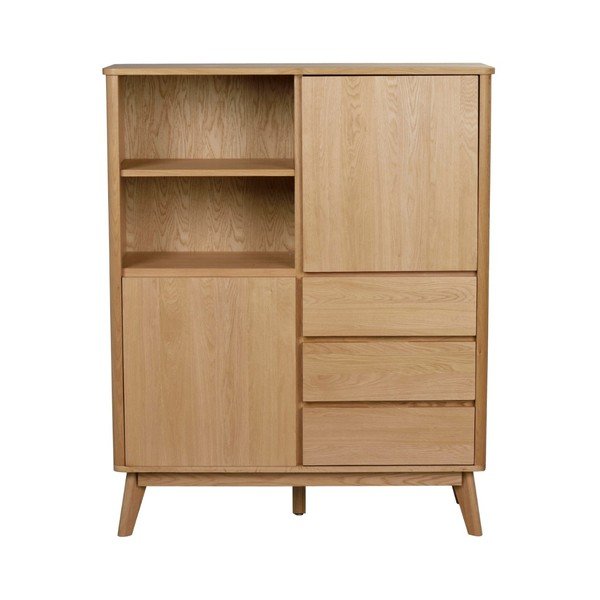 Prírodná komoda z dubového dreva Rowico Yumi , výška 138 cm-image-1