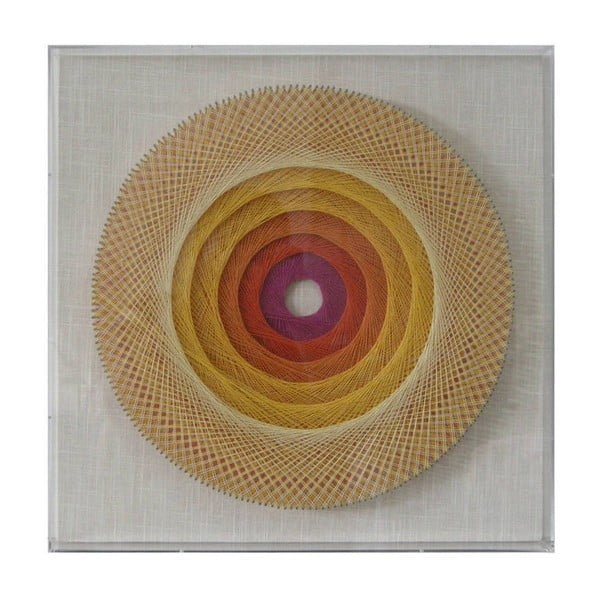 Ručne vyrábaná nástenná dekorácia Vivorum Sun, 45 x 45 cm
