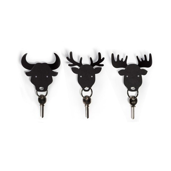 Černý vešiačik na kľúče Qualy Bull Key Holder-image-3
