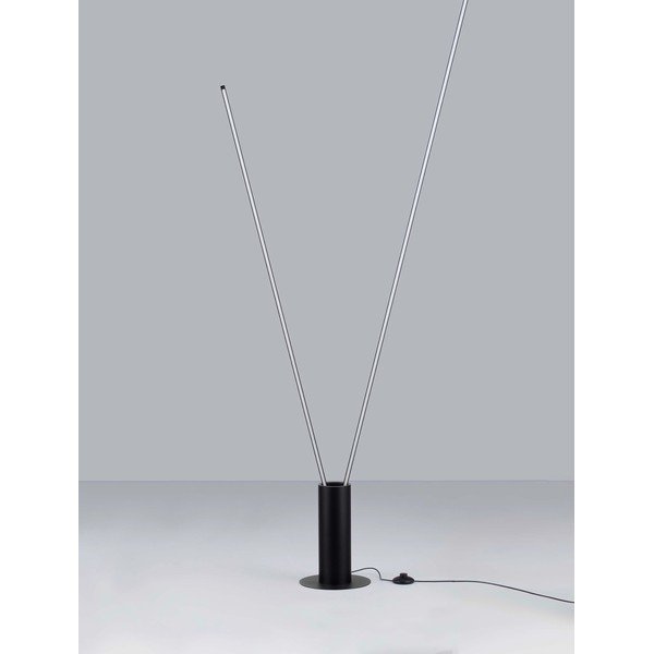 Matne čierna kovová LED stojacia lampa s ohýbateľnou konštrukciou (výška  181 cm) Kimolia – Nova Luce-image-3
