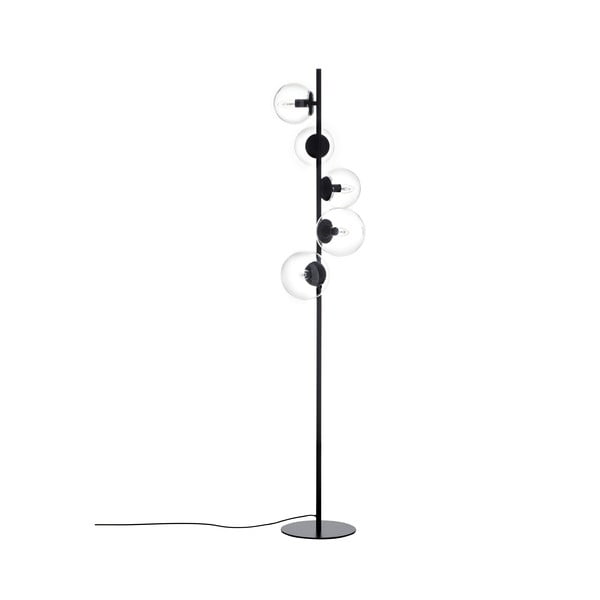 Čierna stojacia lampa Westwing Collection Casey, výška 170 cm