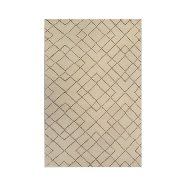 Ručne tuftovaný koberec Bakero Highway Cream, 183 × 122 cm