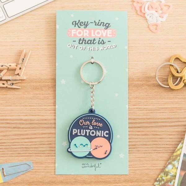 Prívesok na kľúče Mr. Wonderful Our love is Plutonic-image-1