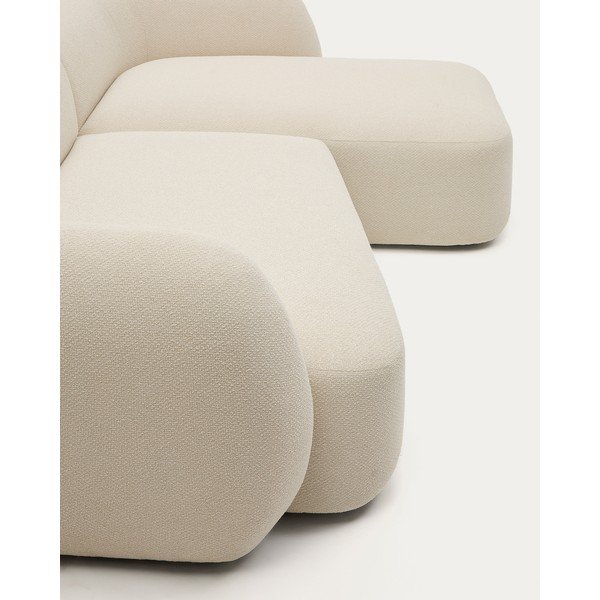 Krémová ženilková rohová pohovka (pravý roh/s leňoškou) Martina – Kave Home-image-1