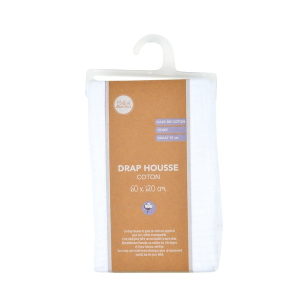 Napínacia mušelínová detská plachta do postieľky 70x140 cm – Bébé Douceur-image-3