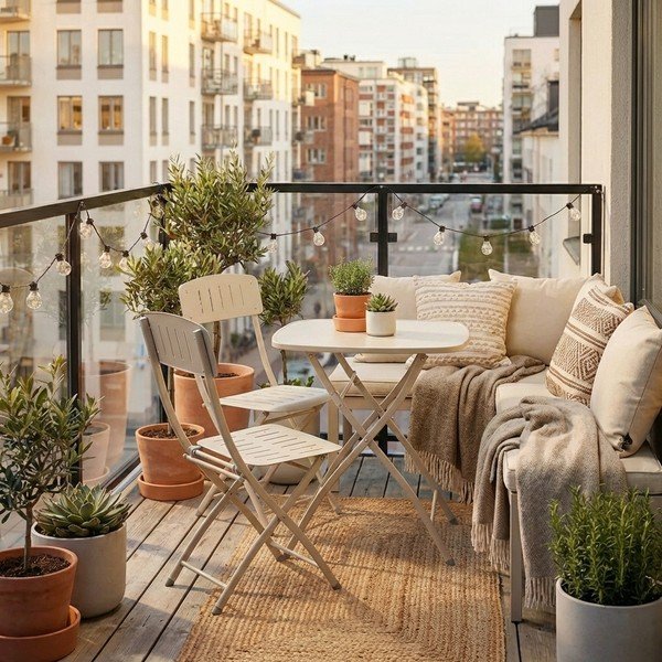 Béžová oceľová záhradná jedálenská súprava pre 2 Yvonne – Bizzotto-image-1