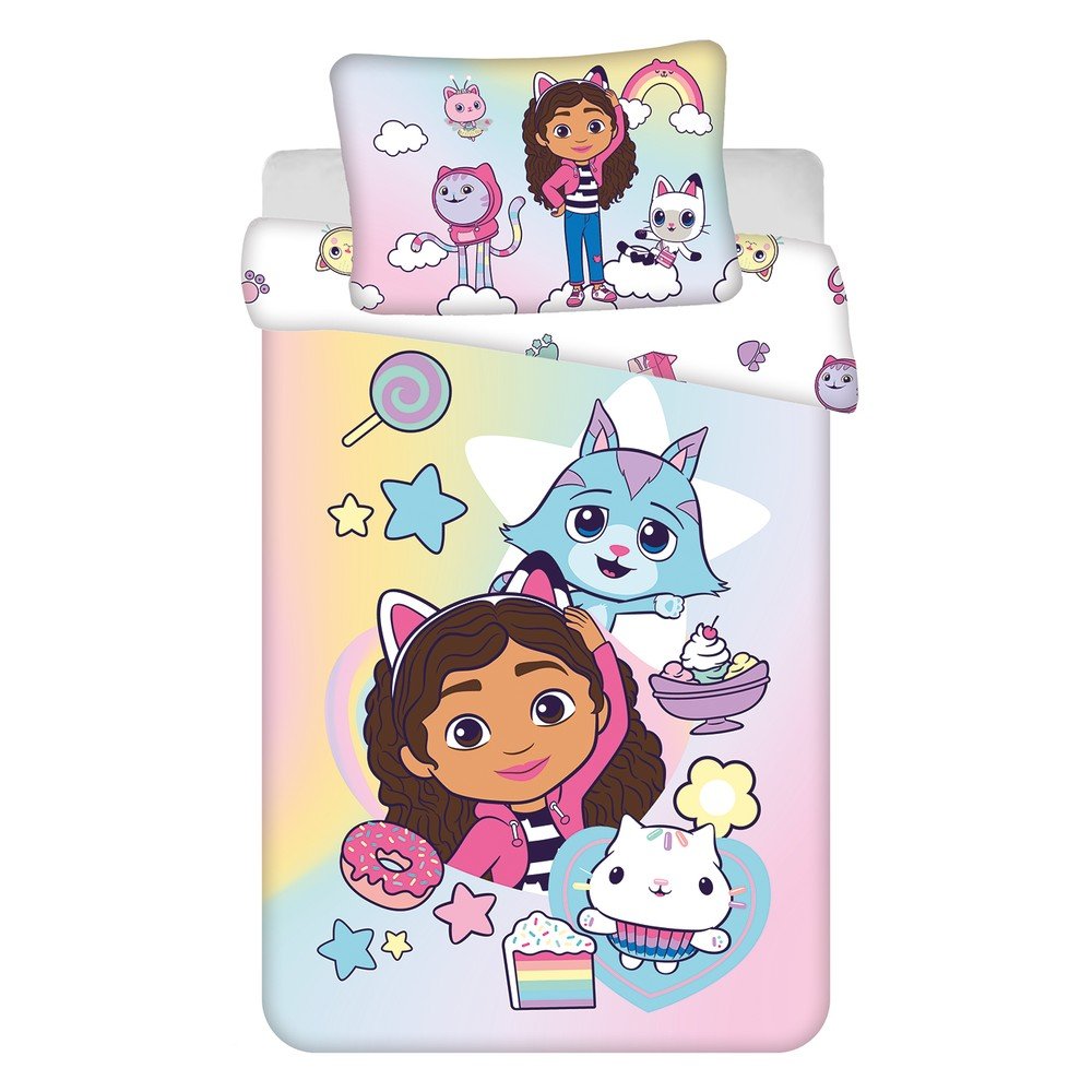 Bavlnená detská obliečka do postieľky 100x135 cm Gabby's Dollhouse "Sugar Dream" – Jerry Fabrics