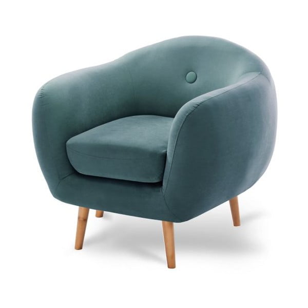Tyrkysové kreslo Scandi by Stella Cadente Maison-image-2