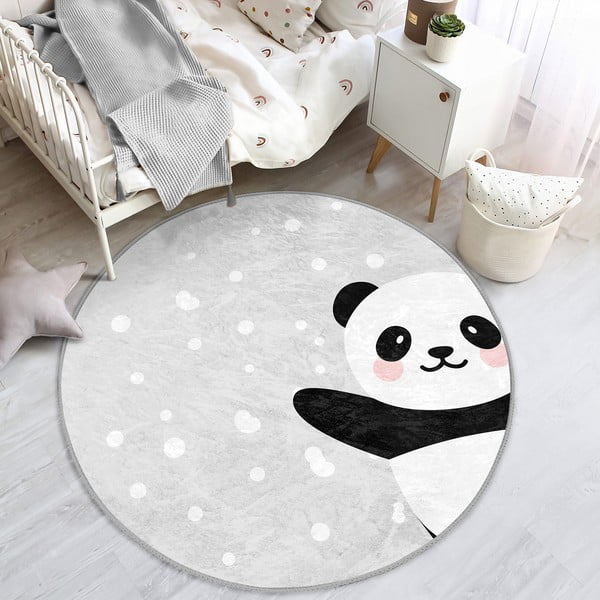 Svetlosivý detský koberec ø 120 cm Comfort – Mila Home-image-1