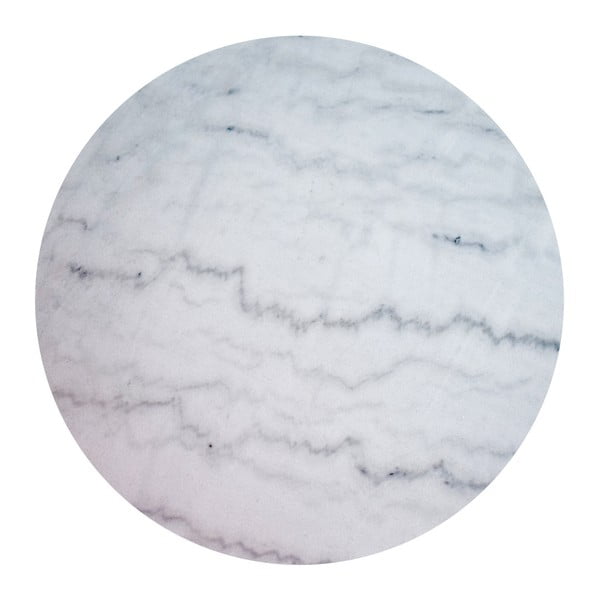 Biely mramorový konferenčný stolík s podnožou v zlatej farbe RGE Accent, ⌀ 85 cm-image-3