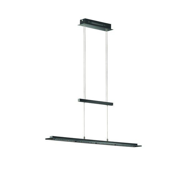 Čierne kovové LED stmievateľné závesné svietidlo Tenso – Fischer & Honsel