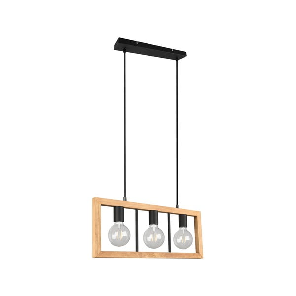 Závesné svietidlo v čierno-prírodnej farbe Agra – Trio-image-3