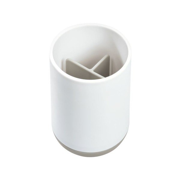 Biely pohárik na kefky s priehradkami iDesign Cade-image-1