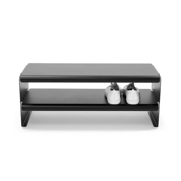 Čierna oceľová skrinka na topánky 71,5x28x31 cm Linea – Spinder Design