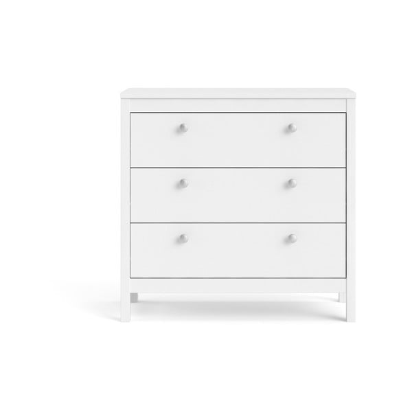 Biela nízka komoda 82x80 cm Madrid – Tvilum-image-2