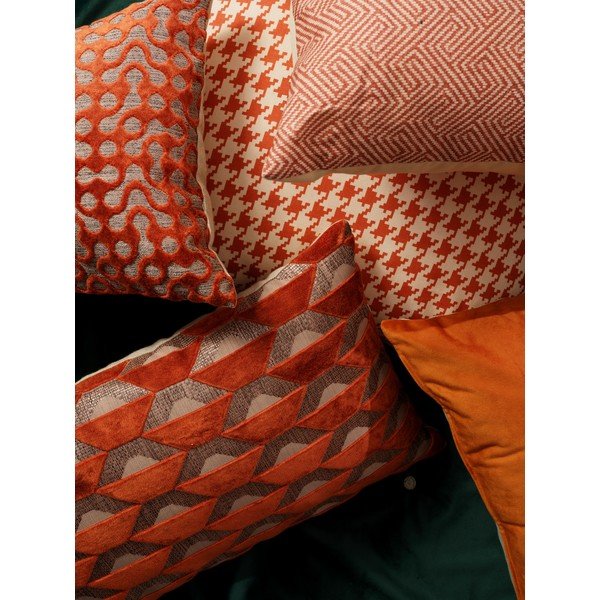 Oranžovo-biely vonkajší vankúš Hartman Poule, 50 x 50 cm-image-1