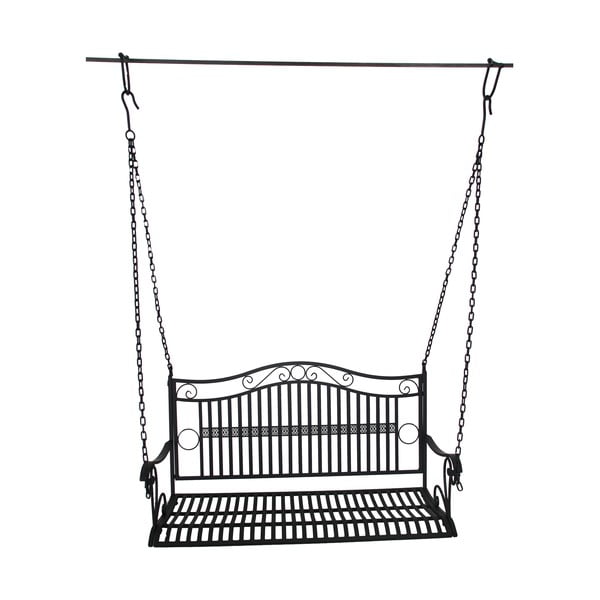 Čierna kovová záhradná hojdačka Cumbal – Garden Pleasure